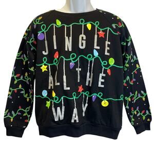 Freeze JINGLE ALL THE WAY Light Up Ugly Christmas Sweatshirt Size Large